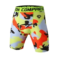 Camo Print Compression Shorts 